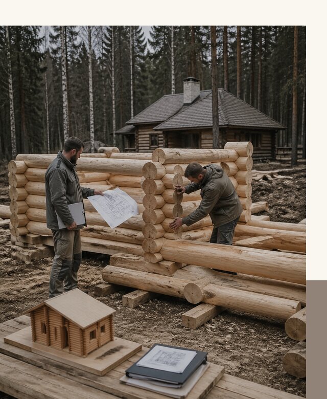 Проектирование и строительство домов из бревна в Волжском